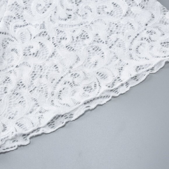 ✨ NEW White Y2K Sheer Lace Bell Sleeve Top - Picture 10 of 10